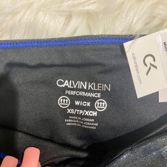 CK Performance Navy Metallic Leggings - Picture 3 of 5